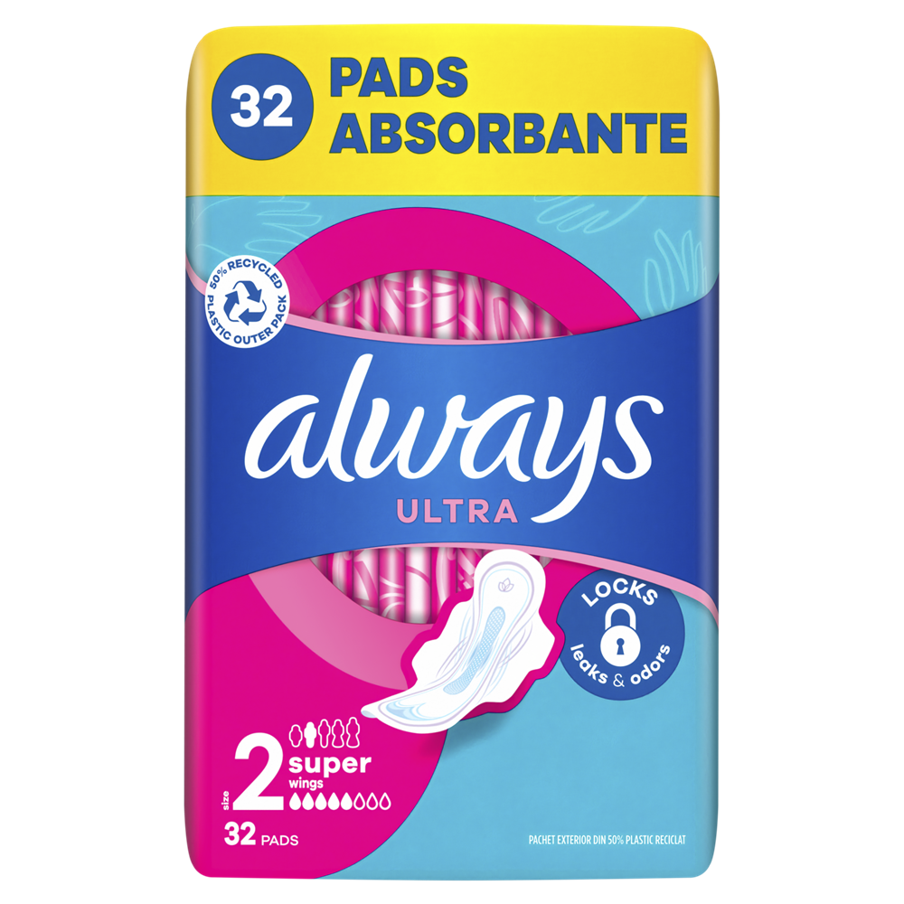 Absorbante Ultra Super, Marimea 2, 32 bucati, Always
