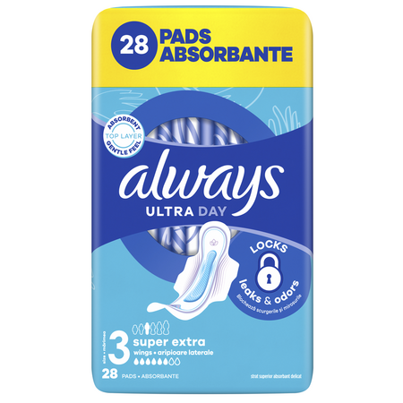 Absorbante Ultra Day & Night, Marimea 3, 28 bucati, Always
