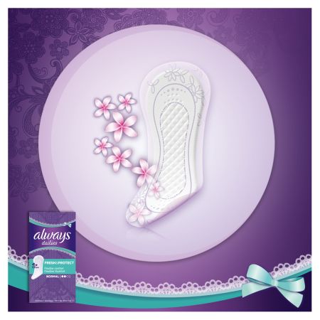 Absrobante zilnice Always Dailies Fresh & Protect Normal, 60 bucati, P&G 666653