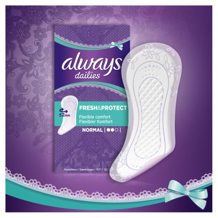 Absrobante zilnice Always Dailies Fresh & Protect Normal, 60 bucati, P&G 666650