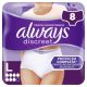 Chiloti pentru incontinenta urinara Discreet Plus, 6 picaturi, Marimea L, 8 bucati, Always 697057