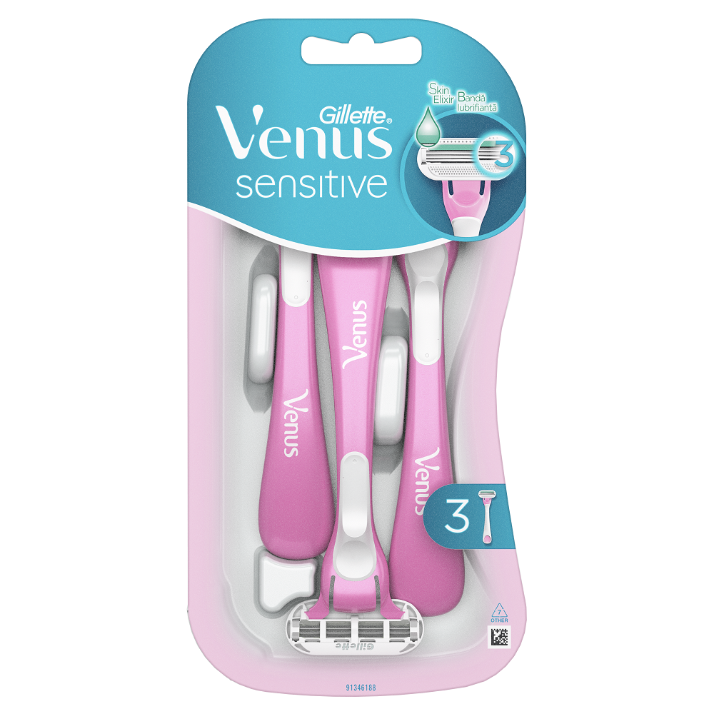 Aparate de ras de unica folosinta Gillette Venus Sensitive, 3 bucati, P&G