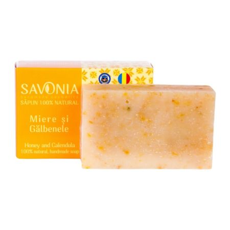 Sapun natural cu miere si galbenele, 90 g, Savonia 650403