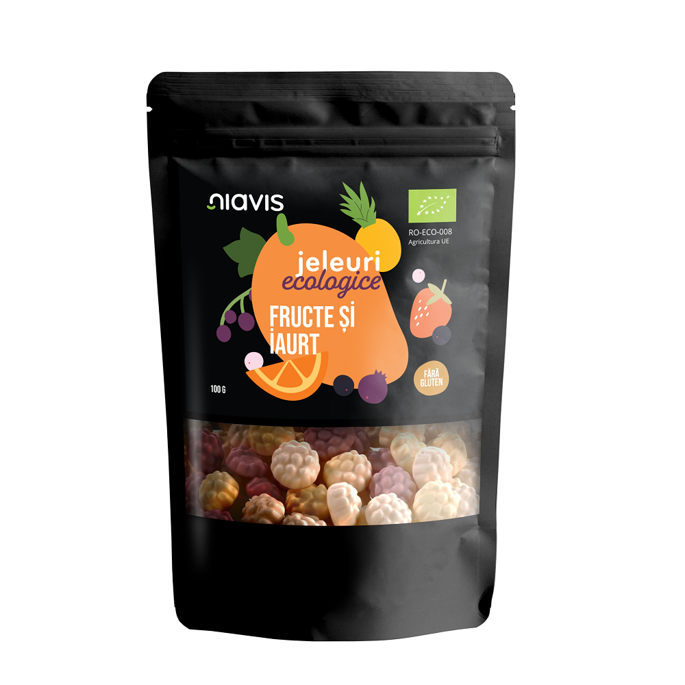 Jeleuri eco cu fructe si iaurt, 100 g, Niavis