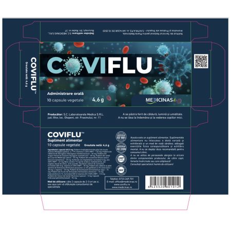 Coviflu by Ovidiu Bojor, 10 capsule vegetale, Medicinas 713818