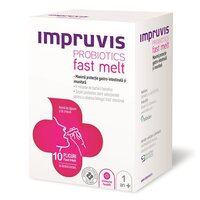 Impruvis Probiotic Fast Melt cu aroma de capsuni si zmeura, 10 plicuri, Impruvis