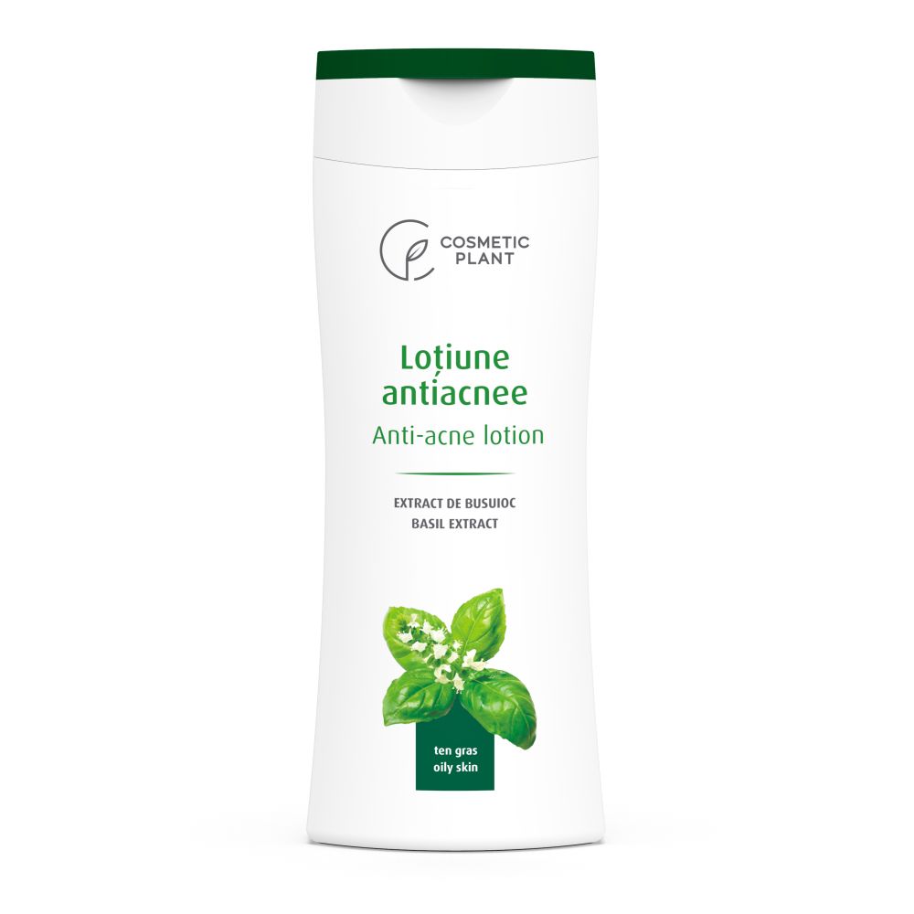 Lotiune antiacnee cu extract de busuioc, 200 ml, Cosmetic Plant