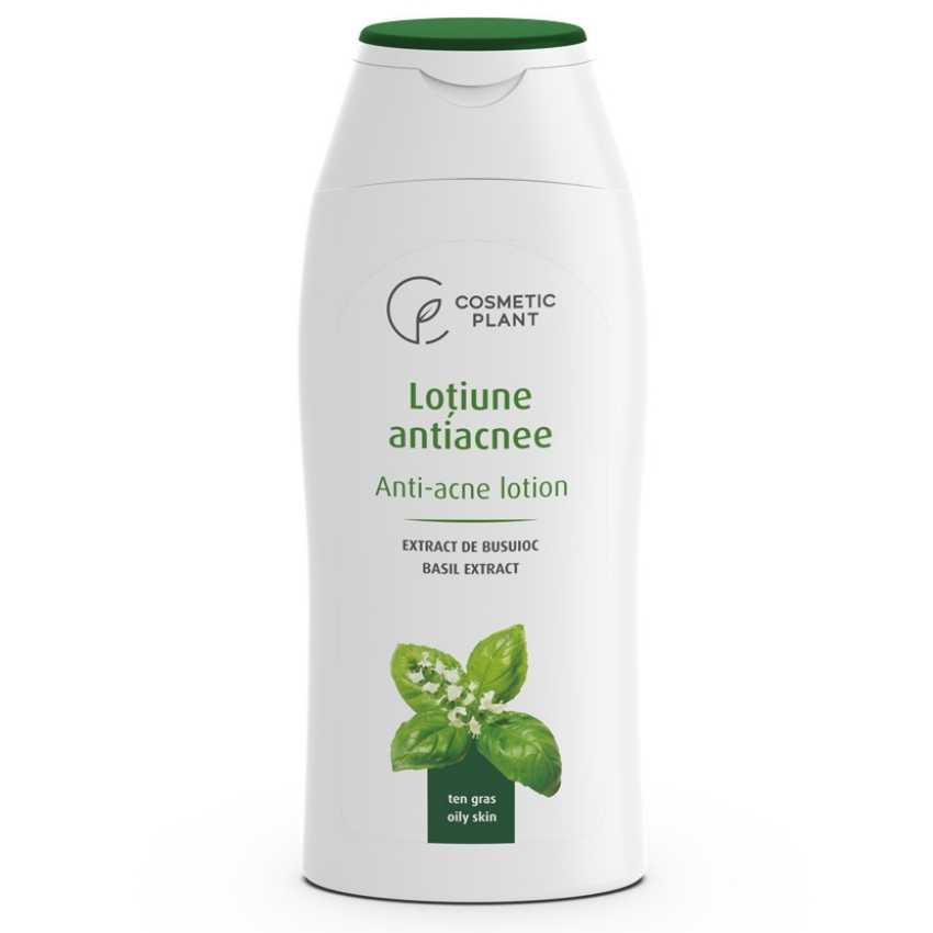 Lotiune antiacnee cu extract de busuioc, 200 ml, Cosmetic Plant