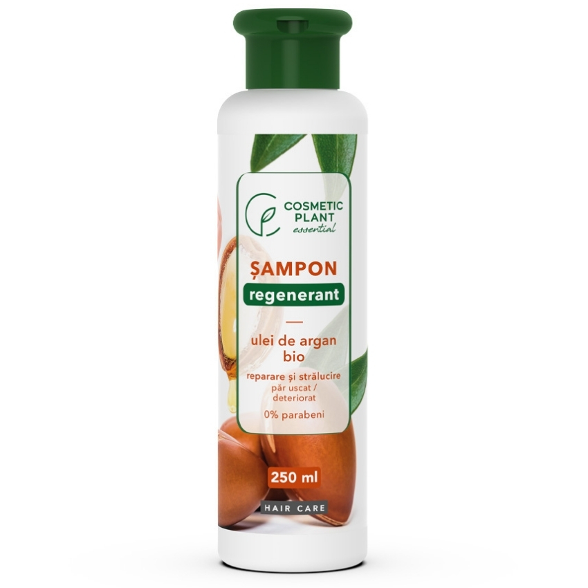 Sampon hidratant si regenerant cu ulei de argan Bio Essential, 250 ml, Cosmetic Plant