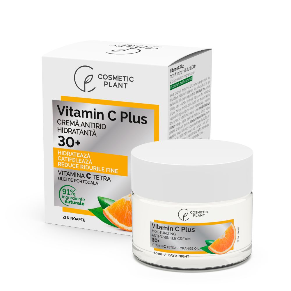 Crema antirid hidratanta 30+ Vitamin C Plus, 50 ml, Cosmetic Plant