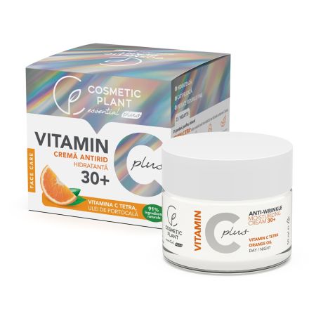 Crema de fata antirid hidratanta 30+ Vitamin C Plus, 50 ml, Cosmetic Plant