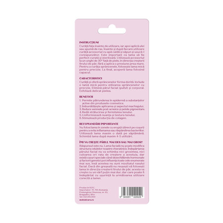 Set lame faciale trimmer pentru fata, sprancene si mustata, 4 bucati, Meloni Care 545645