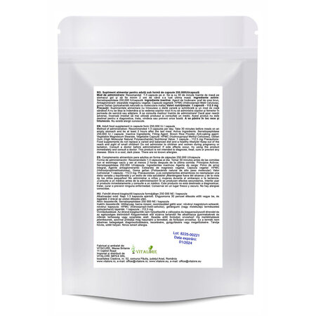 Serrapeptase, 250.000 IU, 60 capsule, Vitacure LTD 545728