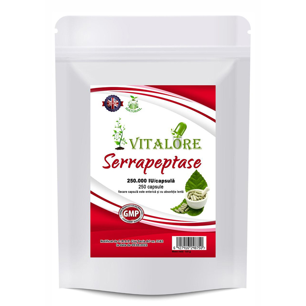 Serrapeptase, 250.000 IU, 250 capsule, Vitacure LTD