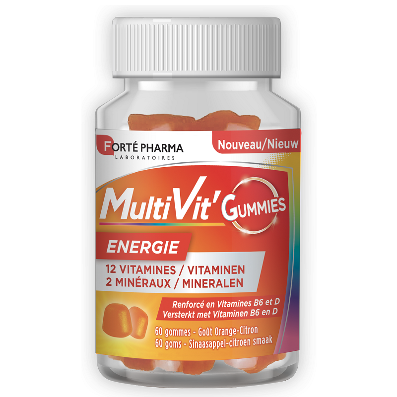 Jeleuri cu multivitamine Multivit Energie, 60 jeleuri, Forte Pharma