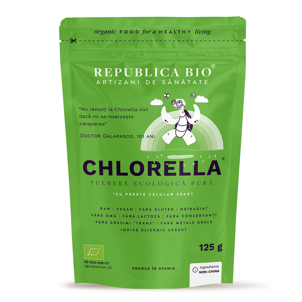 Pulbere ecologica Chlorella, 125 g, Republica Bio