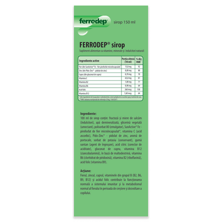 Sirop pentru copii Ferrodep, 150 ml, Dr. Phyto 590820