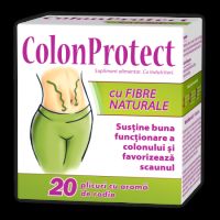 Colon Protect cu fibre naturale si gust de rodie, 20 plicuri, Zdrovit