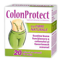 Colon Protect cu fibre naturale si gust de rodie, 20 plicuri, Zdrovit