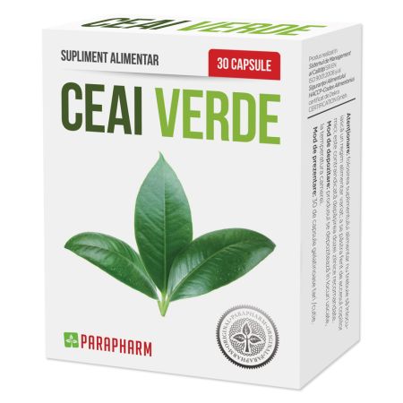 Ceai verde, 30 capsule, Parapharm