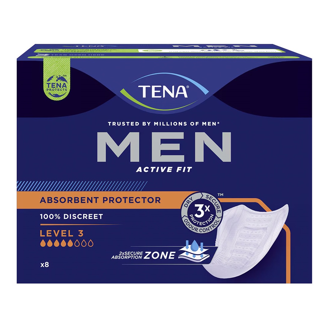 Protectie absorbanta pentru barbati Men Super Level 3, 8 bucati, Tena