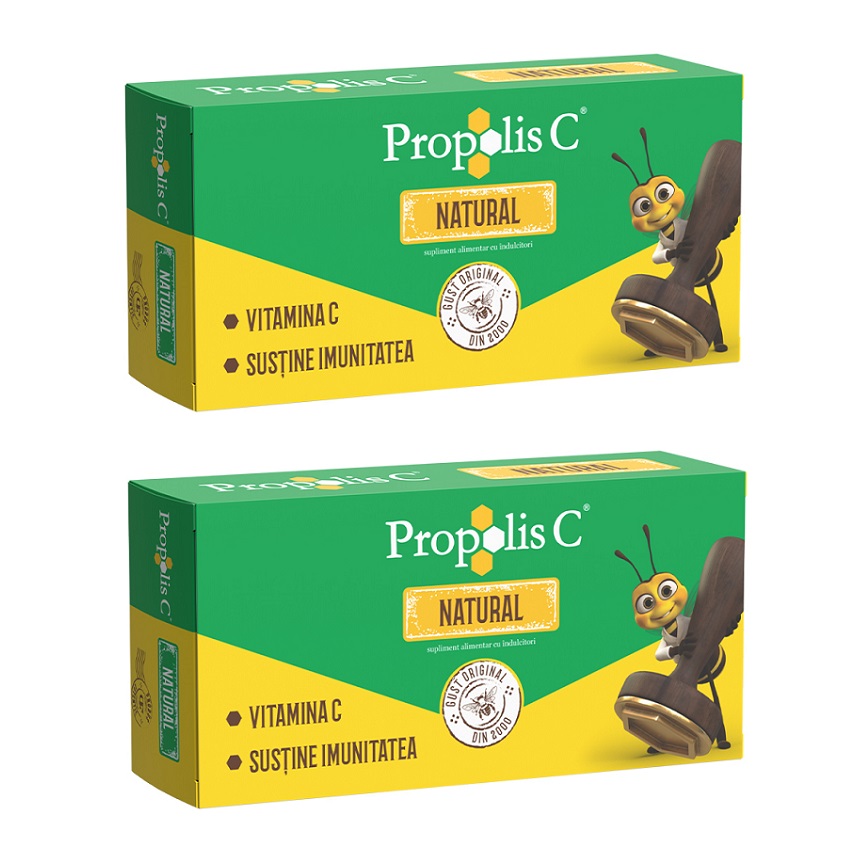 Pachet Propolis C Natural, 30 + 30 comprimate, Fiterman