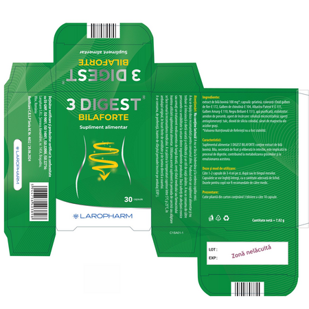 3 Digest Bilaforte, 30 capsule, Laropharm 704875