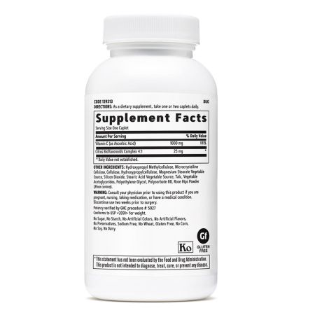 Vitamina C 1000 mg cu bioflavonoide (139313), 90 tablete vegetale, GNC 647888
