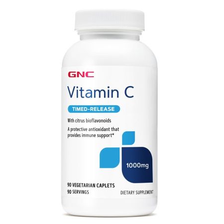 Vitamina C 1000 mg cu bioflavonoide (139313), 90 tablete vegetale, GNC