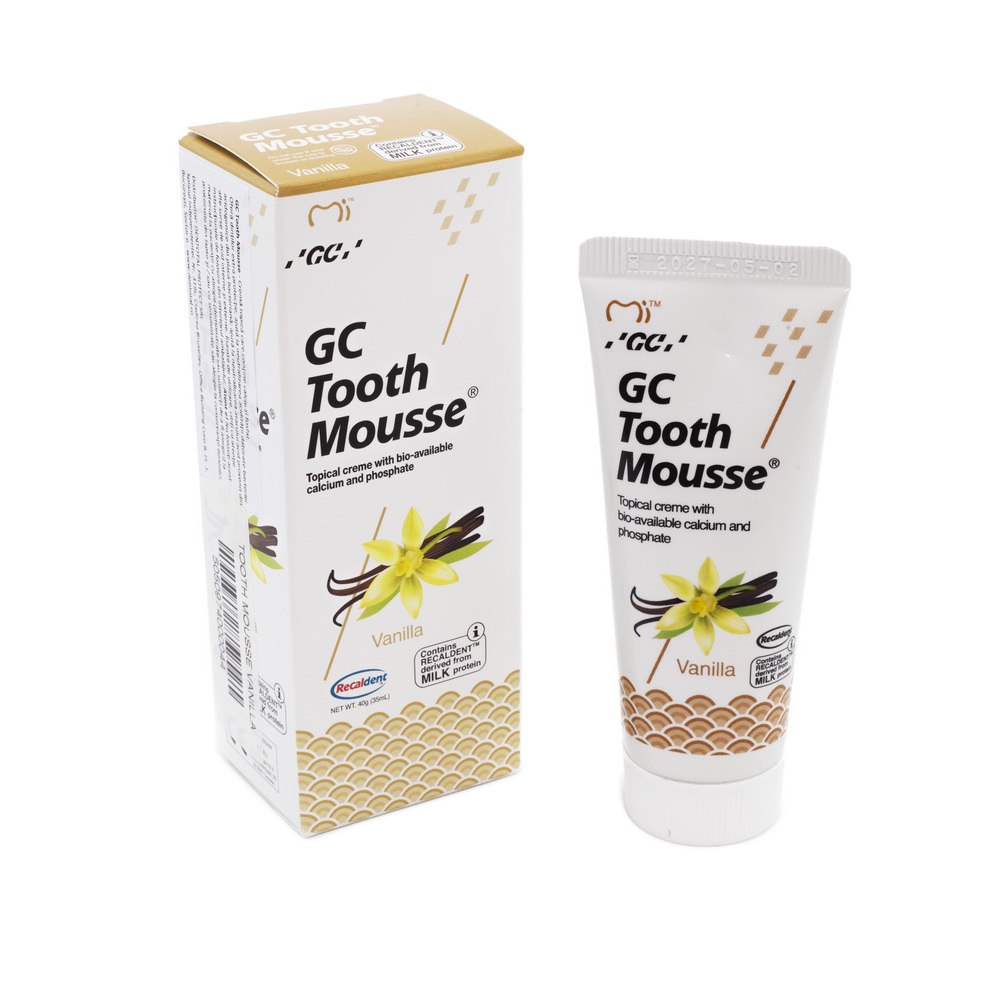 Crema topica remineralizanta pe baza de apa cu aroma de vanilie Tooth Mousse, 40 g, GC