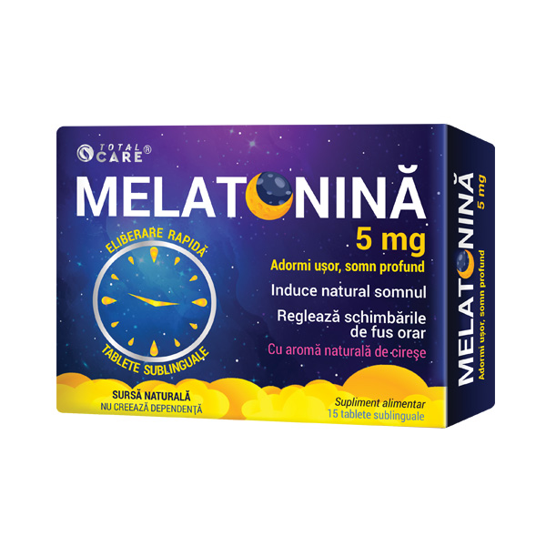 Melatonina eliberare rapida, 5 mg, 15 tablete sublinguale, Cosmo Pharm