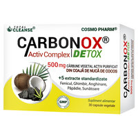 Carbonox Activ Complex Detox, 500 mg, 30 capsule vegetale, Cosmo Pharm