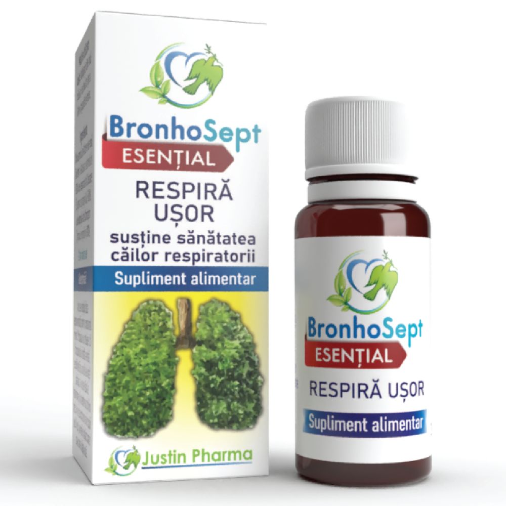 BronhoSept Esential Respira usor, 10 ml, Justin Pharma
