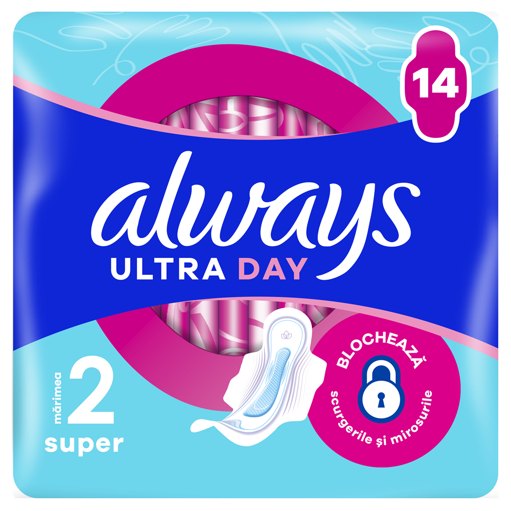 Absorbante Ultra Day, Marimea 2, 14 bucati, Always