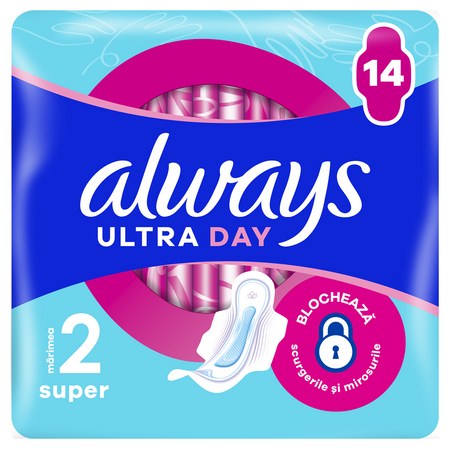 Absorbante Ultra Super, Marimea 2, 14 bucati, Always
