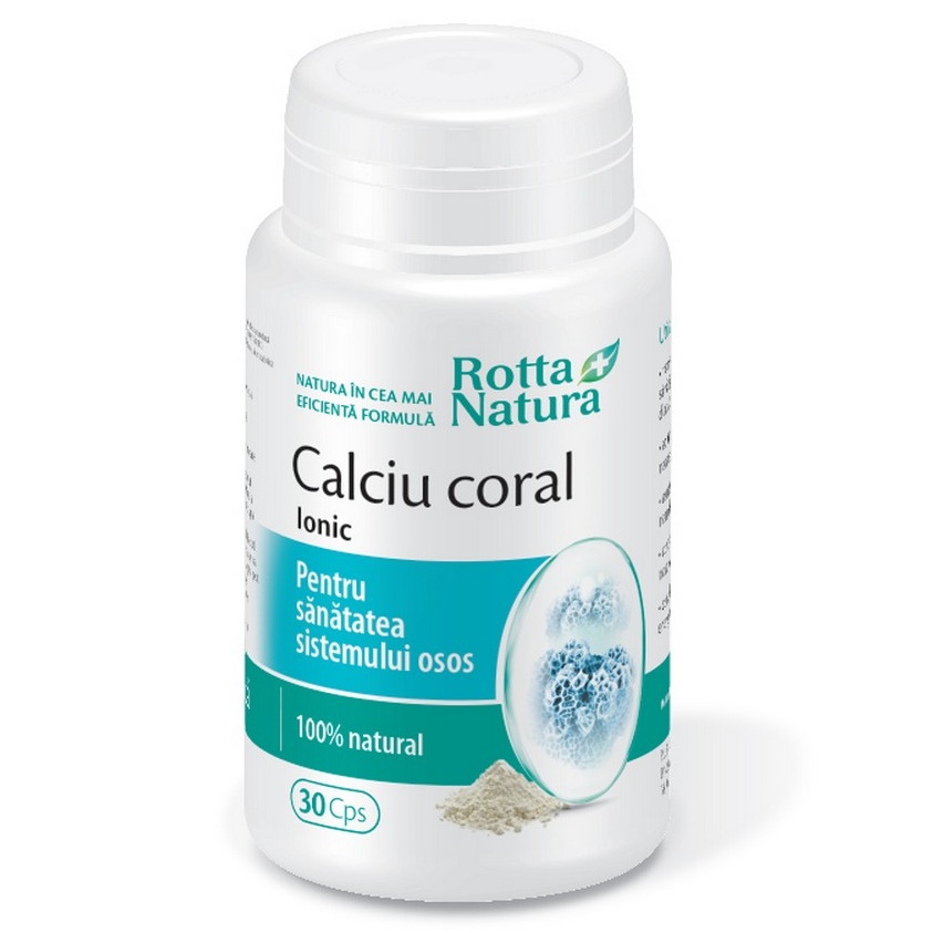 Calciu Coral Ionic, 30 capsule, Rotta Natura