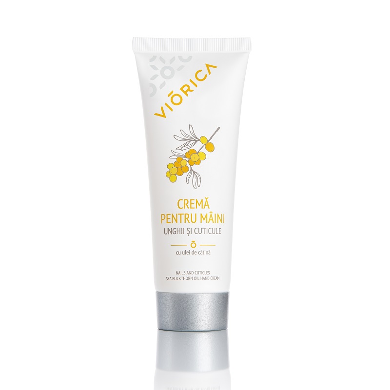 Crema de maini, unghii si cuticule cu ulei de catina, 75 ml, Viorica