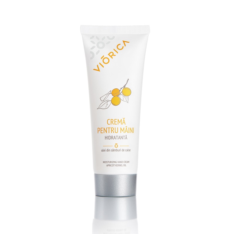 Crema de maini hidratanta cu ulei din samburi de caise, 75 ml, Viorica