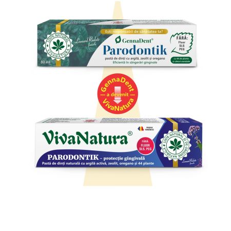 Pasta de dinti GennaDent Parodontik, 80 ml, Vivanatura