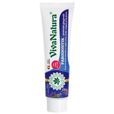 Pasta de dinti naturala cu argila activa si zeolit Parodontik, 80 ml, Vivanatura 709606
