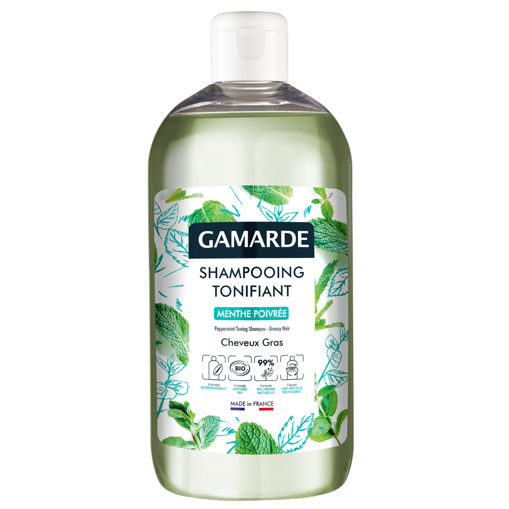 Sampon eco natural tonifiant cu menta, 500 ml, Gamarde