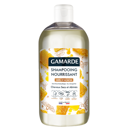 Sampon eco natural hranitor cu miere pentru par uscat, 500 ml, Gamarde