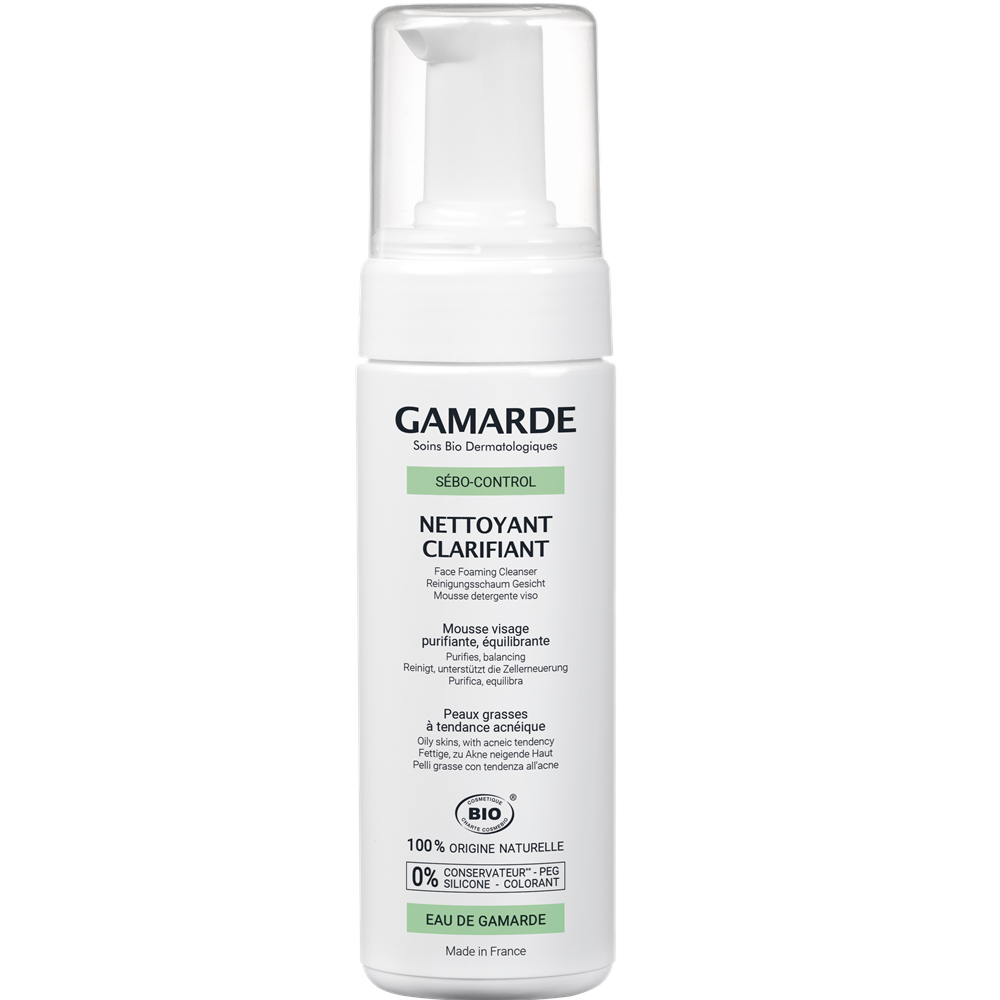 Spuma de curatare pentru ten gras cu tendinta acneica Sebo-Control, 160 ml, Gamarde