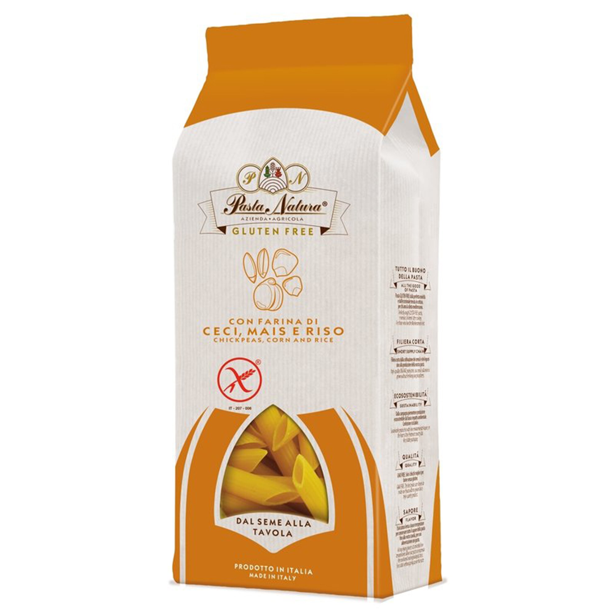 Paste maccheroni Bio fara gluten cu naut, 250 g, Pasta Natura