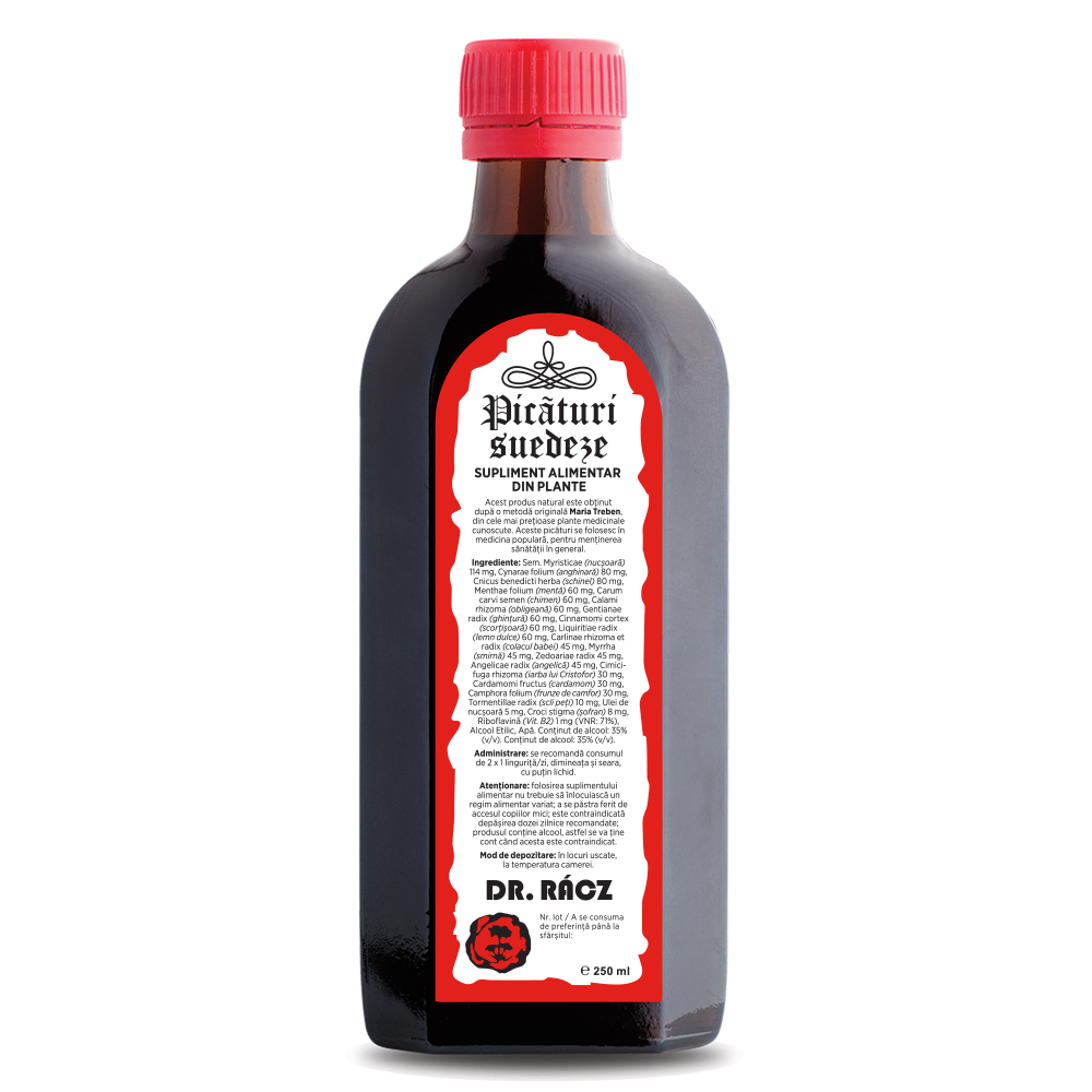 Picaturi Suedeze Dr. Racz, 250 ml, Parapharm