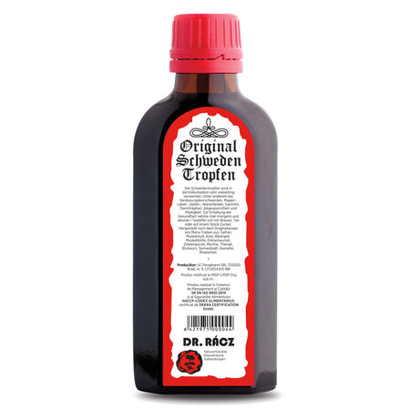 Picaturi suedeze Dr. Racz, 100 ml, Parapharm 690318