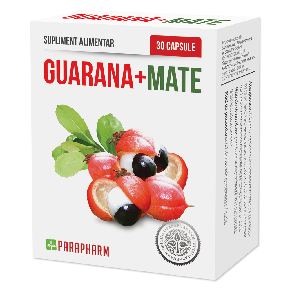 Guarana + Mate, 30 capsule, Parapharm