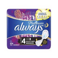 Absorbante Platinum Secure Night, Marimea 4, 5 bucati, Always