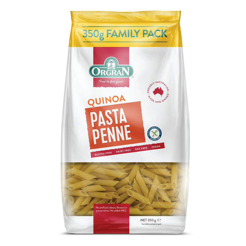 Paste penne din quinoa fara gluten, 350 g, Orgran