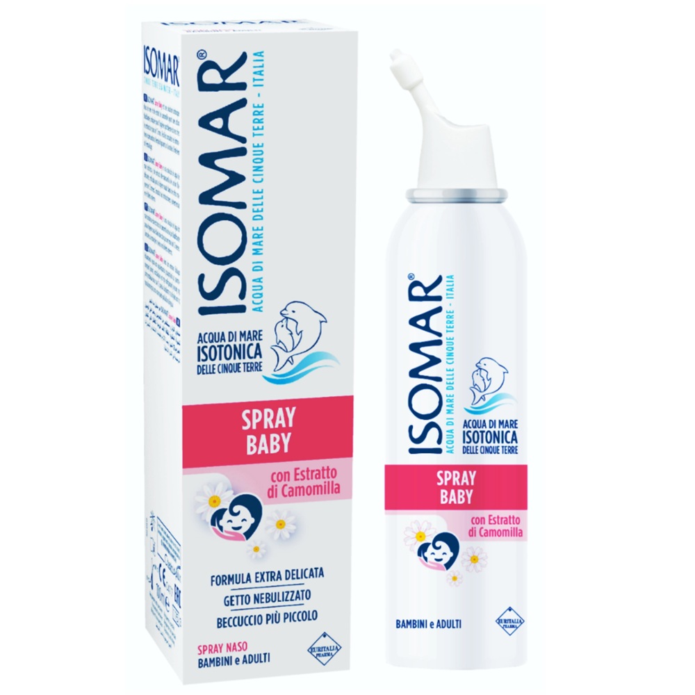 Spray nazal cu apa de mare izotonica si musetel, 100 ml, Isomar Baby